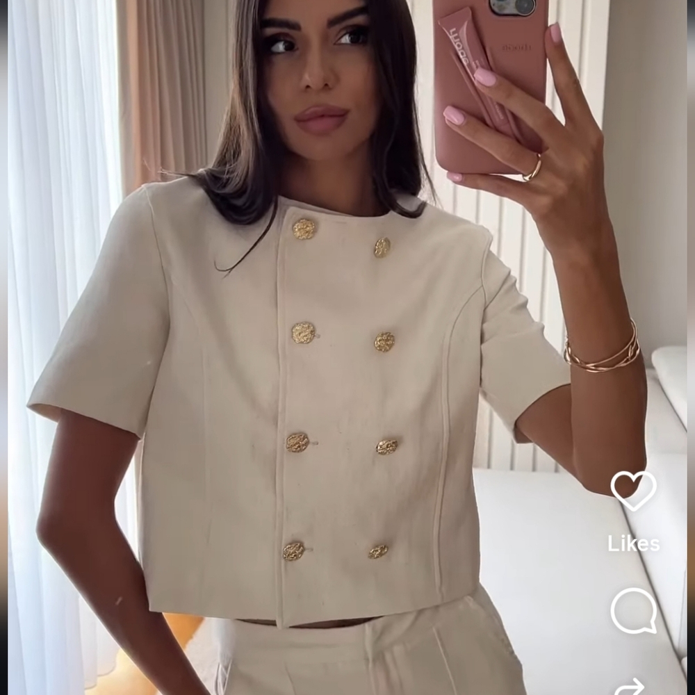 NWT Zara Short Sleeve Blazer Size XS - Picture 1 of 16